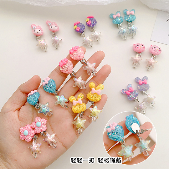 Set 7 Orecchini A Clip Per Bambine - Gioielli Senza Fori Per Principessine - Foto 5