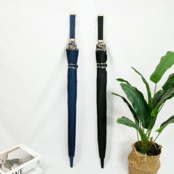 Korean Single 14K Plaid Edge Long Umbrella, Wind-Resistant, Thickened, Quick-Drying, Suitable for Students and Adults, Long-Handled Umbrella for Heavy Rain