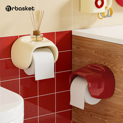Bathroom Toilet Paper Holder Wall-Mounted Bathroom Roll Paper Rack No-Drill High-End Feel Restroom Tissue Paper Holder
