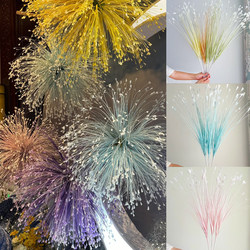 High-End Artificial Peacock Grass Bouquet, Fake Flowers for Home Floor Decoration, Large Wedding Props, Living Room Ornaments