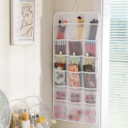 Cosmetic Storage Organizer for Lip Gloss, Makeup Brushes, Eyeshadow, Wall-Mountable, Large Capacity Hanging Storage Bag for Dormitory