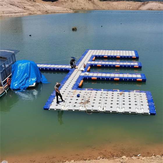 
Water pontoon platform plastic floating dock sea pontoon swimming pool motorboat speedboat berth fishing dock
