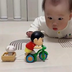Crayon Shin-Chan Crawling Toy Baby Learning to Crawl Guide Toy Early Education Baby Wind-Up Head-Up Training Christmas Gift
