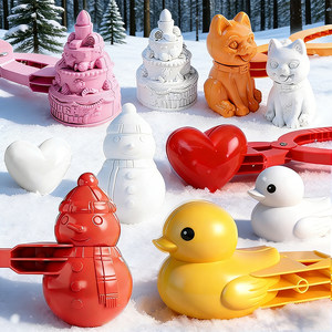Children's winter snow clip artifact snow clips larger thickened snowball clip toy mold snow play tool
