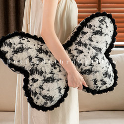 Creative and High-End Butterfly Pillow, Back Cushion, Headboard Cushion, Sofa Cushion, Lumbar Pillow, Suitable for All Seasons, Decorative, Removable and Washable