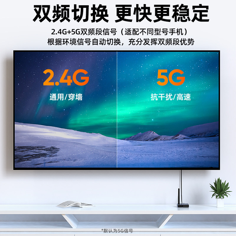 Adaptor HDMI Nirkabel Biyaz R119 Proyektor - Pencerminan Layar Seluler & TV