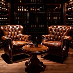 American-Style Tiger Chair, Genuine Leather Oil-Waxed Leather Single Comfortable Sofa, European-Style Light Luxury Cigar Chair, High-Back Leisure Executive Chair