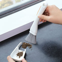 Household Window Groove Cleaning Brush, Tool for Cleaning Window Grooves, Crevices, Window Grooves, Floor Gaps, Small Brush with Long Handle, Kitchen Hard Bristles