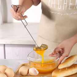 New direct selling manual egg beater baking tool spring stainless steel frother household egg mixer manual