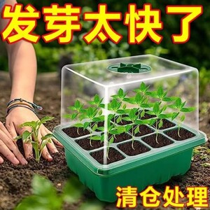 
Heightened seedling box, stuffy box, small greenhouse, thermal insulation and moisturizing box, plastic seedling tray, water tray, sowing box