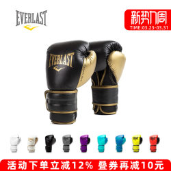 Everlast Powerlock2 Boxing Gloves Adult Professional Training Gloves Men's and Women's Sanda Boxing Gloves