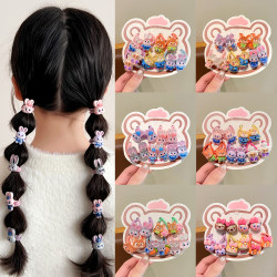Rabbit Police Officer Zootopia Children's Hair Ties Thumb Hair Rope New Year Girls' Hair Ties Baby High Elasticity Rubber Bands