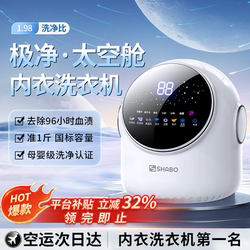 Underwear Washing Machine, Fully Automatic Underwear Washing Machine, Special Small Drying Machine for Underwear, Mini High-Temperature Sterilization Sock Machine