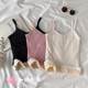 Autumn and winter warm cotton vest women's inner wear base layer plus velvet thickened cold-proof student Korean style small sling outer top