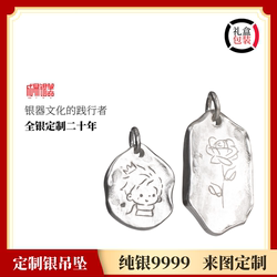 999 sterling silver custom photo couple necklace