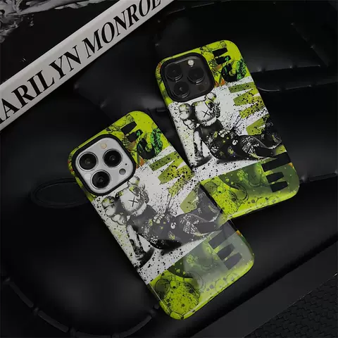New Phone Cases Covers KAWS Paint Splatter Trendy Fashionable iPhone 15, iPhone 14, iPhone 13, iPhone 12,