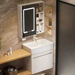 New Small-Sized Waterproof and Moisture-Proof Bathroom Cabinet, Bathroom Washbasin Cabinet Combination, Household Ceramic Washstand