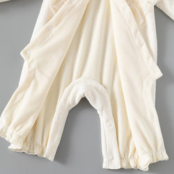 Autumn and winter plus velvet baby rompers, sweet baby clothes, baby girl jumpsuit, one-month-old princess jumpsuit