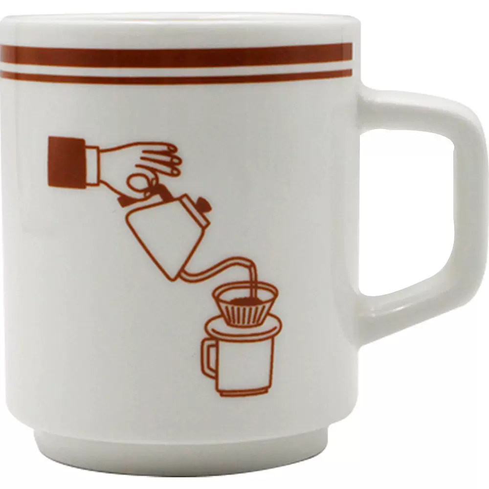 韩国直邮1537 复古休闲 印花漫画 马克杯 玻璃mug cup