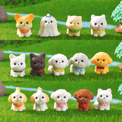 Miniature Cute Mini Corgi Dog Model Ornament Desktop Workstation Computer Decoration Healing Small Item