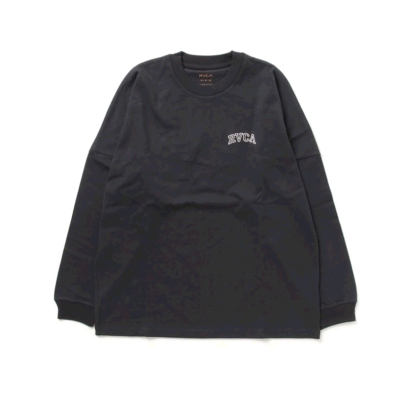 日本直郵RVCA 女士寬版長袖T恤輕薄款大背面標誌BD044-065 舒-Taobao