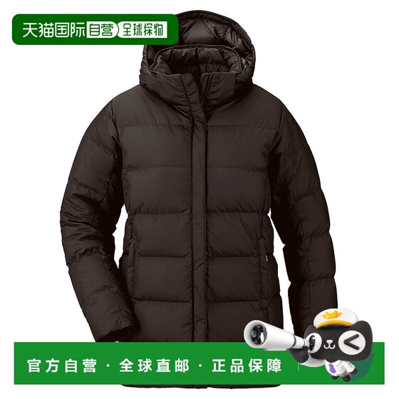 
Japan direct mail MONTBELL solid color goose down mid-length windproof warm hooded down jacket women's jacket