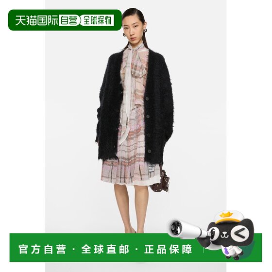 
Self-operated European direct mail Acne Studios FW25 women's black wool buttoned closed V-neck cardigan knitted