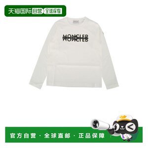 
1 hour refundable Hong Kong direct mail Moncler Moncler boys logo pattern long-sleeved cotton T-shirt children's clothing K