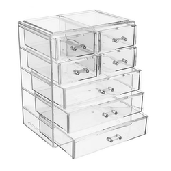Japanese-Style Phototherapy Gel Acrylic Drawer-Type Storage Box for Nail Art Accessories, Journaling Tape, and Cosmetics Organization