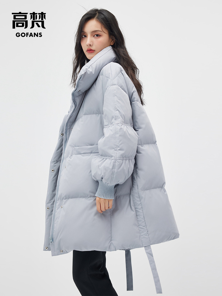 高梵 女式中长款连帽羽绒服 双重优惠折后￥199包邮 3色可选
