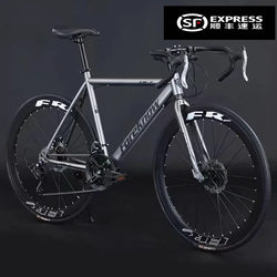 Variable-Speed Road Bike for Teenagers, Lightweight, Ultra-Light, Men's Adult Model, Curved Handlebar Racing Bike, Women's Bike, Cross-Border