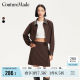 Vero Moda Outlet Skirt in summer new PU splicing Yadan style A-line short skirt commuting versatile and popular