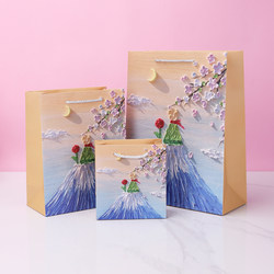 Creative Oil Painting High-End Gift Bags, Tote Bags, Holiday Gift Bags, Souvenir Bags, Packaging Bags for Clothing Stores, Paper Bags