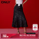 ONLY Outlet 2025 summer new fashion simple heavy industry high waist mid-length fishtail skirt for women