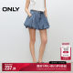 ONLY2025 summer new three-dimensional tailoring flower bud skirt pocket high waist slim denim skirt short skirt skirt women