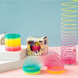 
Medium boxed rainbow circle kindergarten primary school student prize magic stacked circle puzzle gift toys