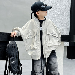 Boys' Workwear Jacket, Spring and Autumn 2026 New Style, Big Kids' Spring Baseball Jacket, Children's Spring Jacket, Stylish