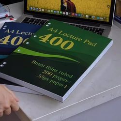 Xiaohongshu Same Style Super Beautiful A4 Thin and Crispy Notebook for Students, High-Quality Lined, Thickened, Special for Postgraduate Entrance Exams, Draft Notebook