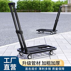 Folding Handcart for Home Use, Transport, Shopping, Market Stall, Lightweight Portable Luggage Cart