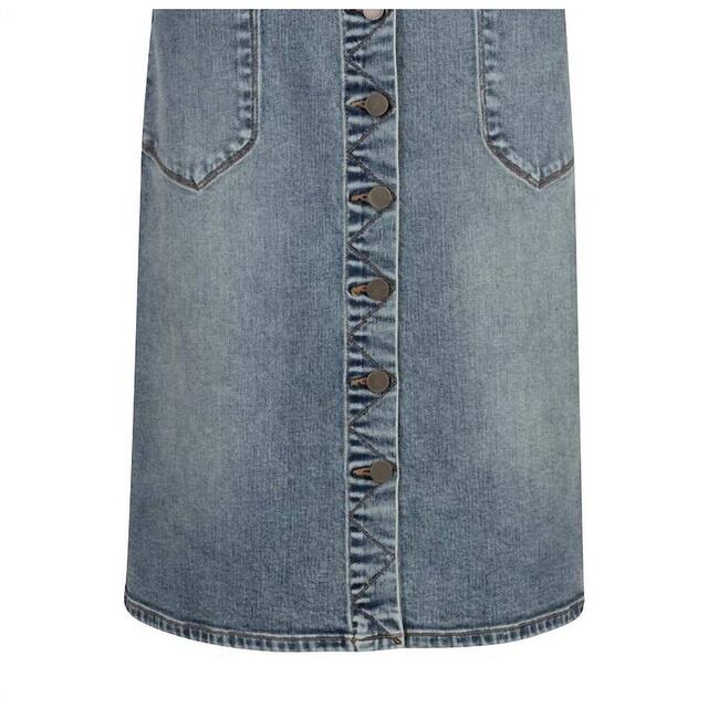 KUT FROM THE KLOTH Women's Retro Button Front Open Denim Skirt Comfort
