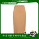MAX MARA Ladies High Skirt 100 cotton diagonal cloth medium long skirt multi -pocket set