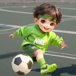 Green Field Teenagers Playing Football Series High-Definition Poster Wall Stickers Electric Car Bedroom Scratch-Resistant Waterproof Decorative Stickers