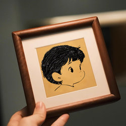 Dragon baby fetal hair souvenir homemade fetal hair painting baby photo frame boy baby girl umbilical cord DIY custom