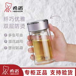 Xino Double-Layered Anti-Scald Small Capacity Glass Cup for Office and Home Use, High Aesthetic Value, Suitable for Men and Women, Car-Mounted Water Cup