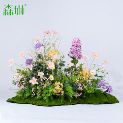 Artificial Flowers, Faux Flower Arrangements, Monet Garden Landscaping, Green Plants, Indoor Window Display, Floor Plants, Floral Art Decoration Scene
