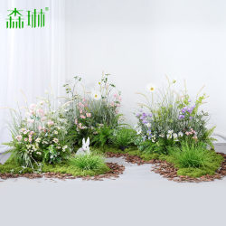 Simulated Green Plants for Landscaping, Fake Flowers and Grass, Reed Field Arrangement, Window Plant Landscape Decoration, Floral Arrangements, Courtyard Decoration