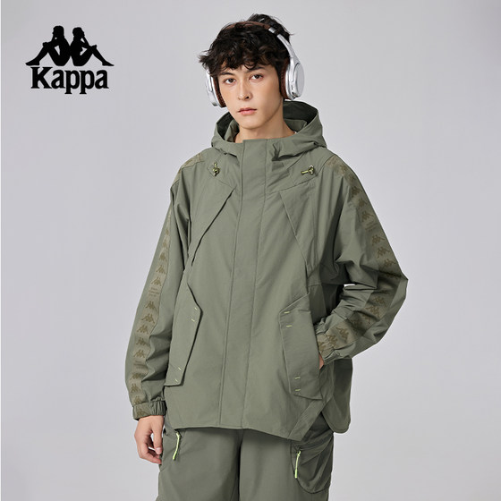 
Kappa Kapa back to back new spring and autumn water-repellent sports hooded jacket men's top windbreaker jacket trend