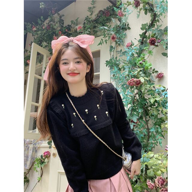 Large size fufu sweet new turtleneck sweater for women in autumn underwear base shirt small top
