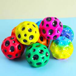 Tiktok-Style Moon Stone Sphere Bouncy Ball Anti-Gravity Ball Hole Ball Stress Relief Toy Decompression Gadget