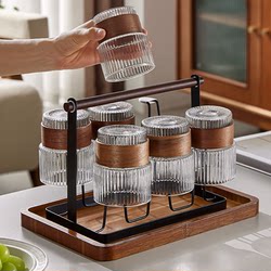 Glass Cup for Home Use, High Aesthetic Value, High Borosilicate Drinking Cup, Office Living Room Guest Tea Cup, Cold Brew Tea Cup Set